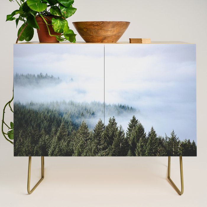 Pacific Northwest Forest Fog - Nature Photography Credenza Gallery Image 1