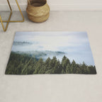 Pacific Northwest Forest Fog - Nature Photography Rug Gallery Image 1