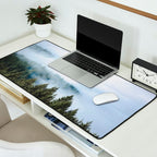 Pacific Northwest Forest Fog - Nature Photography Desk Mat Gallery Image 2