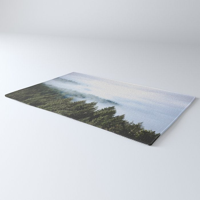 Pacific Northwest Forest Fog - Nature Photography Rug Gallery Image 3