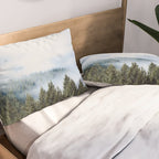 Pacific Northwest Forest Fog - Nature Photography Pillow Sham Gallery Image 2