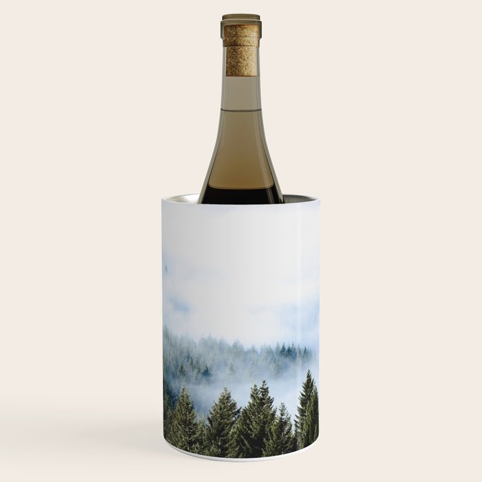 Pacific Northwest Forest Fog - Nature Photography Wine Chiller Gallery Image 1