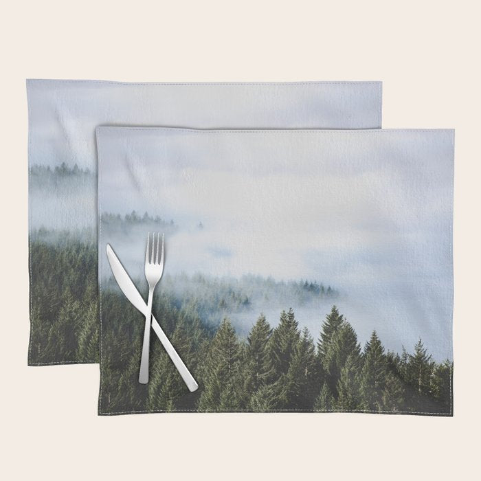 Pacific Northwest Forest Fog - Nature Photography Placemat Gallery Image 1