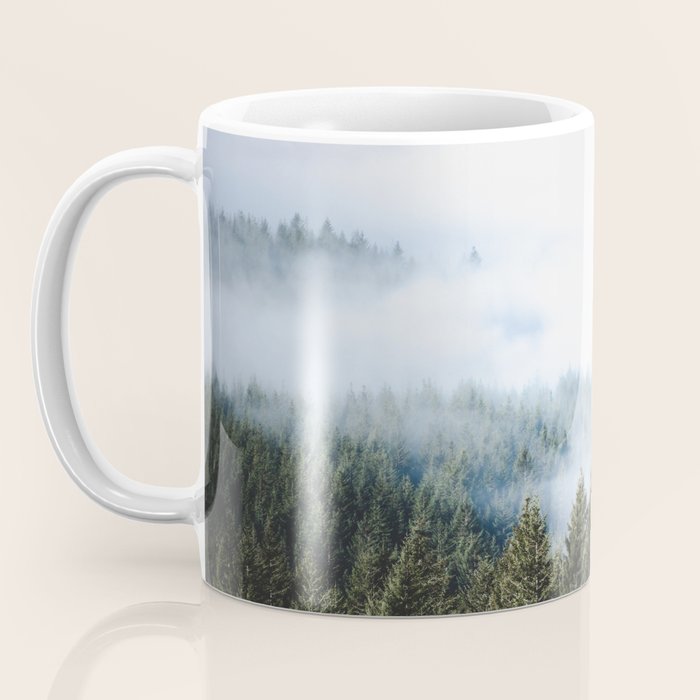 Pacific Northwest Forest Fog - Nature Photography Coffee Mug Gallery Image 3