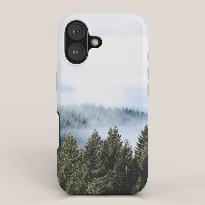 Pacific Northwest Forest Fog - Nature Photography iPhone Case Gallery Image 1