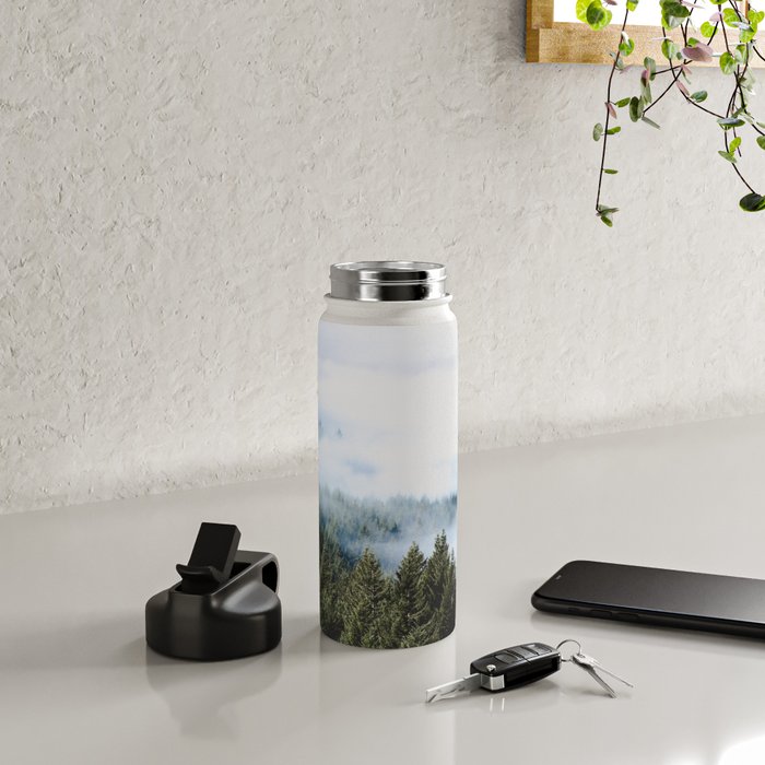 Pacific Northwest Forest Fog - Nature Photography Water Bottle Gallery Image 4