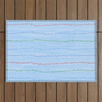 Minimal Doodle Dots in Sky Blue Outdoor Rug Gallery Image 1