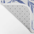 Delft Blue Floral Chinoiserie Foliage_Bloomartgallery Bath Mat Gallery Image 2