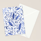 Delft Blue Floral Chinoiserie Foliage_Bloomartgallery Stationery Card Gallery Image 2