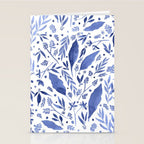 Delft Blue Floral Chinoiserie Foliage_Bloomartgallery Stationery Card Gallery Image 2