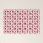 Cherry Tomato Geometric Floral Welcome Mat Gallery Image 1