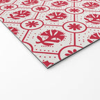Cherry Tomato Geometric Floral Welcome Mat Gallery Image 2