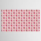 Cherry Tomato Geometric Floral Tablecloth Gallery Image 2