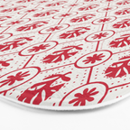 Cherry Tomato Geometric Floral Bath Mat Gallery Image 3