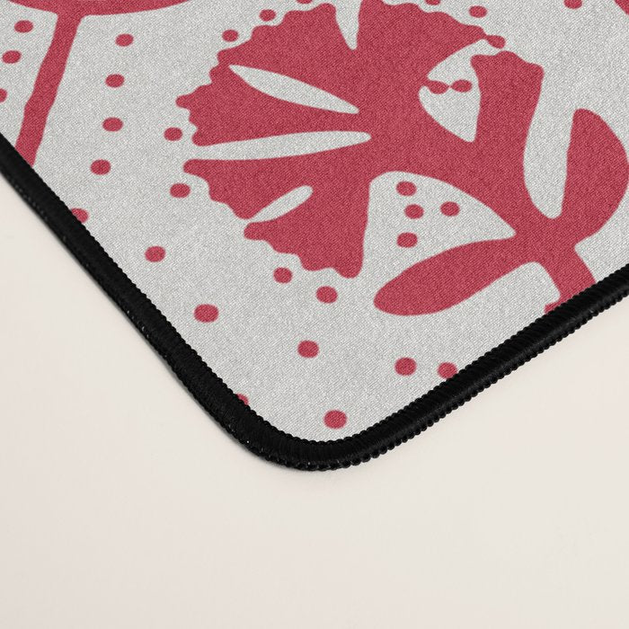 Cherry Tomato Geometric Floral Desk Mat Gallery Image 4