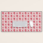 Cherry Tomato Geometric Floral Desk Mat Gallery Image 1
