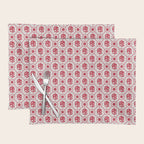 Cherry Tomato Geometric Floral Placemat Gallery Image 1