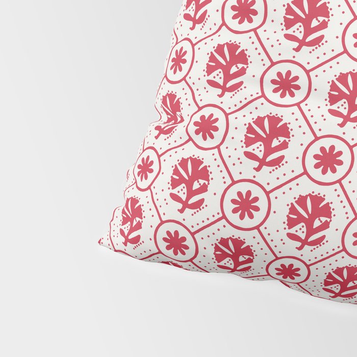 Cherry Tomato Geometric Floral Pillow Sham Gallery Image 4