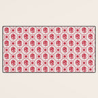 Cherry Tomato Geometric Floral Desk Mat Gallery Image 3