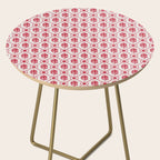 Cherry Tomato Geometric Floral Side Table Gallery Image 2