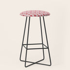 Cherry Tomato Geometric Floral Stool Gallery Image 1
