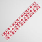 Cherry Tomato Geometric Floral Table Runner Gallery Image 3