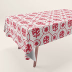 Cherry Tomato Geometric Floral Tablecloth Gallery Image 1