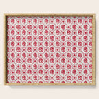 Cherry Tomato Geometric Floral Serving Tray Gallery Image 1