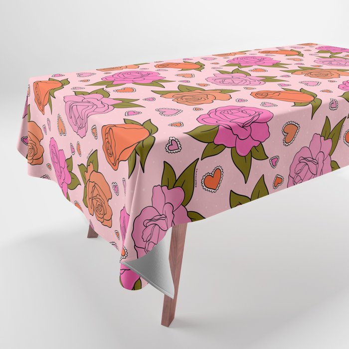Valentine Roses Tablecloth Gallery Image 1