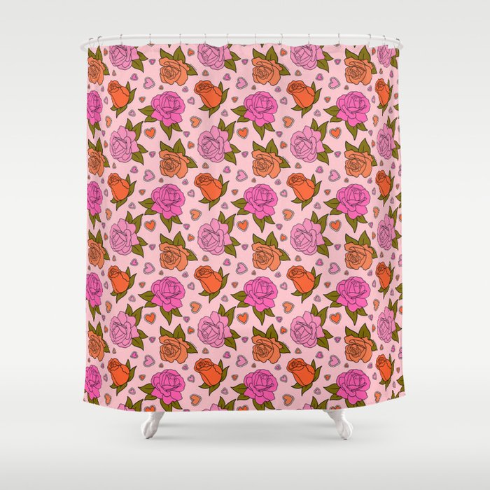 Valentine Roses Shower Curtain Gallery Image 1