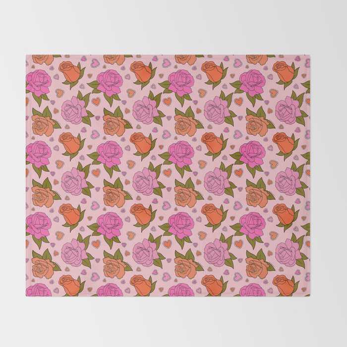 Valentine Roses Throw Blanket Gallery Image 2