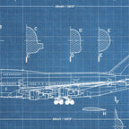 Boeing 747-SP and 747-100 Blueprint in High Resolution (light blue) Coffee Mug Gallery Image 2