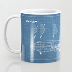 Boeing 747-SP and 747-100 Blueprint in High Resolution (light blue) Coffee Mug Gallery Image 3