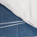 Boeing 747-SP and 747-100 Blueprint in High Resolution (light blue) Comforter Gallery Image 4