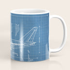Boeing 747-SP and 747-100 Blueprint in High Resolution (light blue) Coffee Mug Gallery Image 1