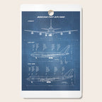 Boeing 747-SP and 747-100 Blueprint in High Resolution (light blue) Cutting Board Gallery Image 1