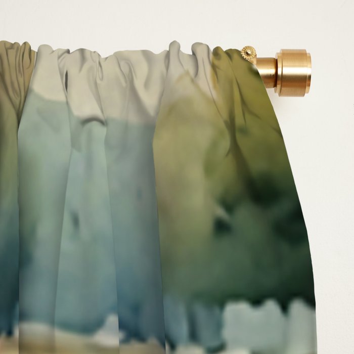 Colorful tulips watercolor Window Curtain Gallery Image 2