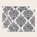Black and White Damask Placemat Gallery Image 1