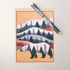 Mountain Bear Wrapping Paper Gallery Image 1