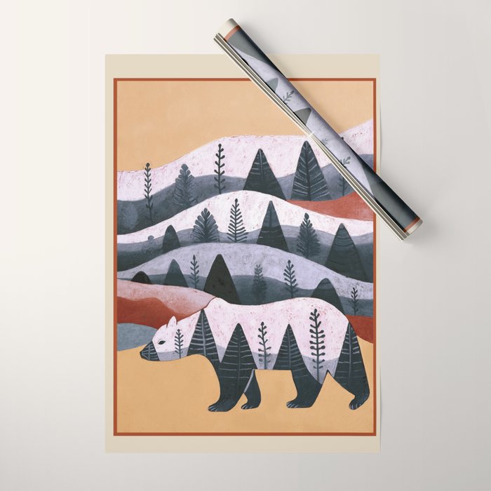 Mountain Bear Wrapping Paper Gallery Image 1