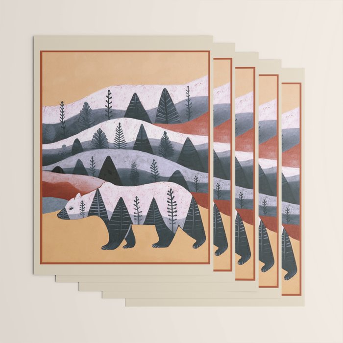 Mountain Bear Wrapping Paper Gallery Image 3
