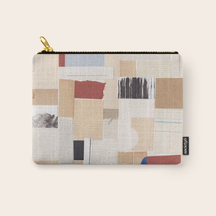 Plan / Mixed Media Collage Carry All Pouch Gallery Image 1