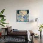 Blue Feelings - Surreal Botanical Collage with Ornate Baroque and Dreamlike Forest Wood Wall Art Gallery Image 2