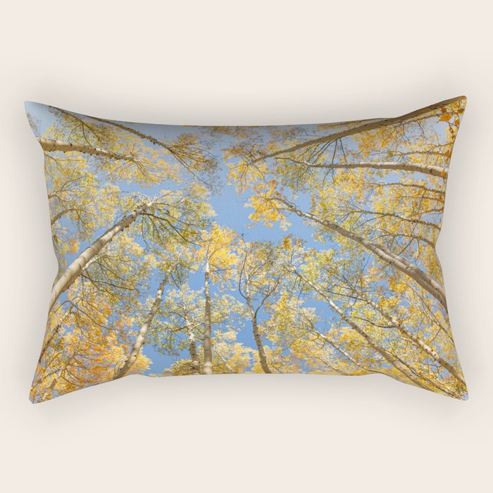 A Walk Among Aspens II Rectangular Pillow Gallery Image 2