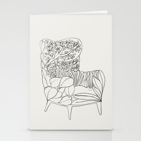 Cat and Plant 19 Stationery Card Gallery Image 2