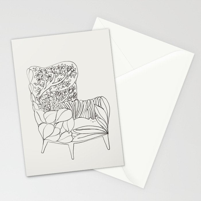 Cat and Plant 19 Stationery Card Gallery Image 2