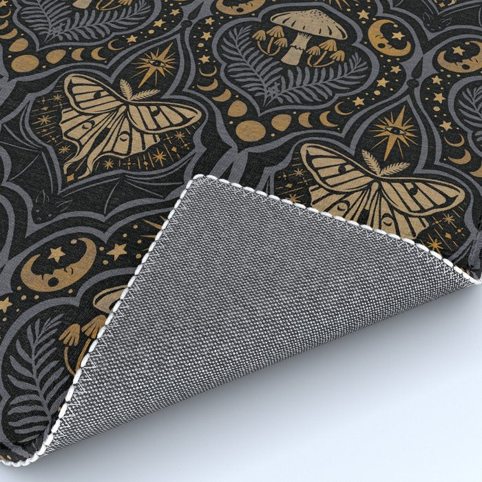 Celestial Forest Damask - Midnight Rug Gallery Image 4