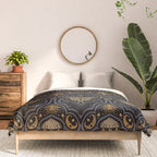 Celestial Forest Damask - Midnight Comforter Gallery Image 3