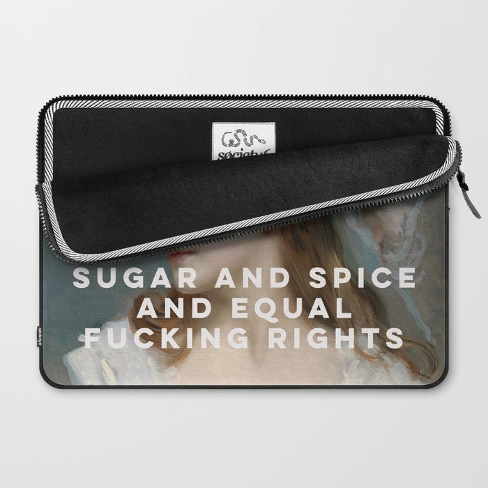 Sugar and Spice and Equal Fucking Rights - Feminist Laptop Sleeve Gallery Image 2