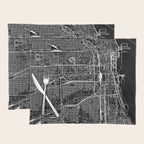 Chicago Black Map Placemat Gallery Image 1